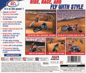 EA Sports Supercross 2000 (US) box cover back